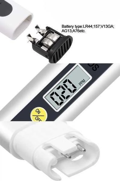 Oem Geriamojo vandens kokybės matuoklis TDS baltas 1-999PPM - grynumo matuoklis