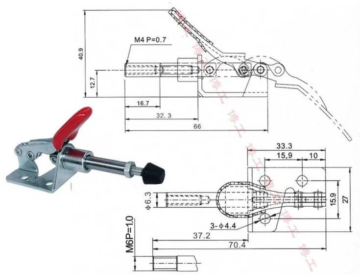 Grąžtas Oem GH-301AM greitasis spaustukas - 45kg - U-BAR - serviso darbams, dirbtuvėms