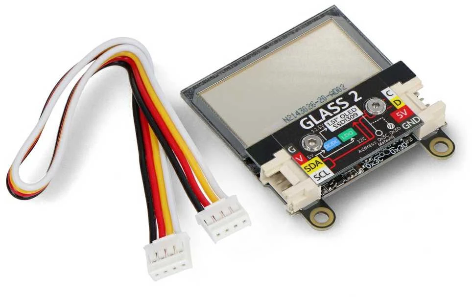 Glass2 Unit – su skaidriu 1.51 colio OLED ekranu 128x64px – M5Stack U158-B