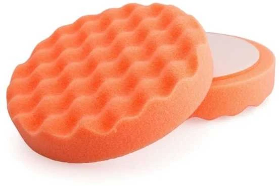Oem Gofruota poliravimo kempinė 125 mm - oranžinė - valymo padas - vaškavimui