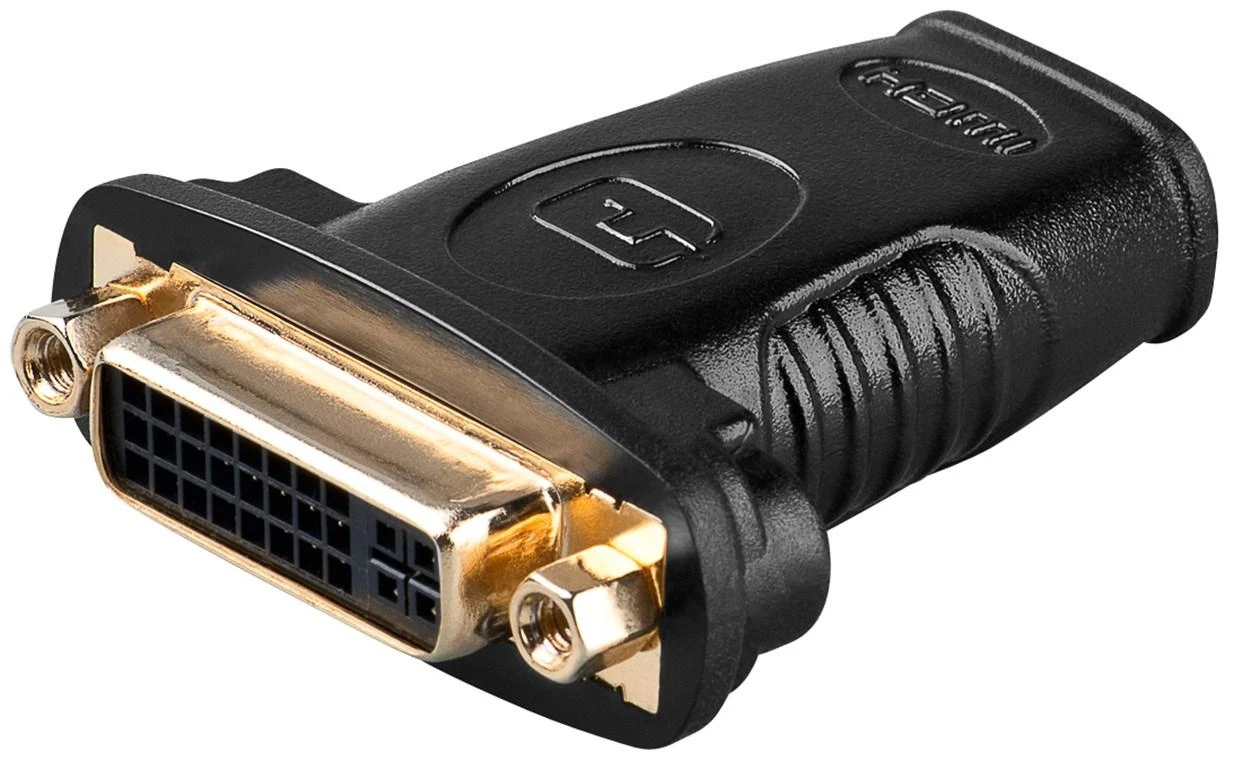 Goobay | HDMI/DVI-I adapteris, auksininis | 68690 | Juodas | HDMI lizdas (A tipas) | DVI-I moteriškas dvigubas ryšys (24 + 5 kontaktai)