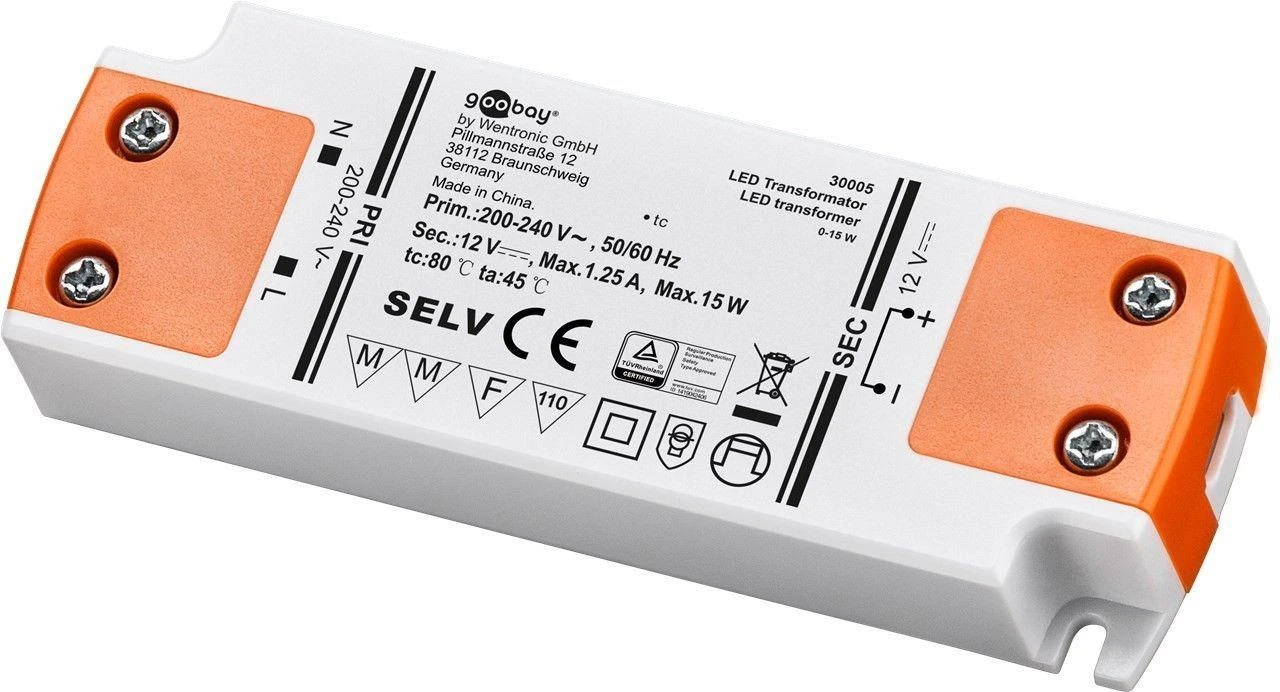Goobay 30005 LED transformatorius 15 W, 12 V