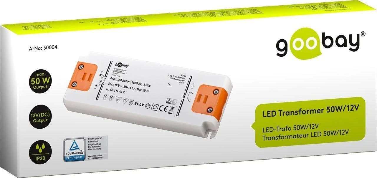 Goobay LED maitinimo šaltinis 50W 12V pakuotė