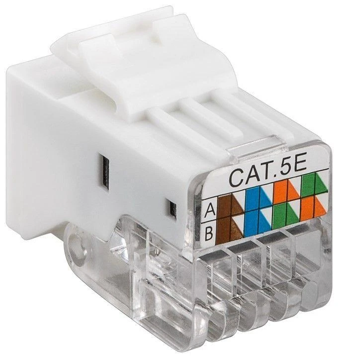 Goobay Gogobay 95739 Keystone modulis RJ45 CAT 5e, UTP, 100 MHz, baltas