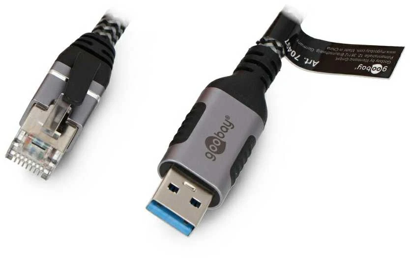 „Goobay“ USB 3.0 – RJ45 FTP cat.6 tinklo kabelis – 1,5 m