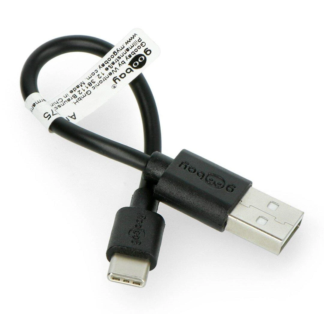 „Goobay“ | USB-C įkrovimo ir sinchronizavimo laidas (USB-A > USB-C) | 38675 | RJ-45 | RJ-45 90° | Juodas