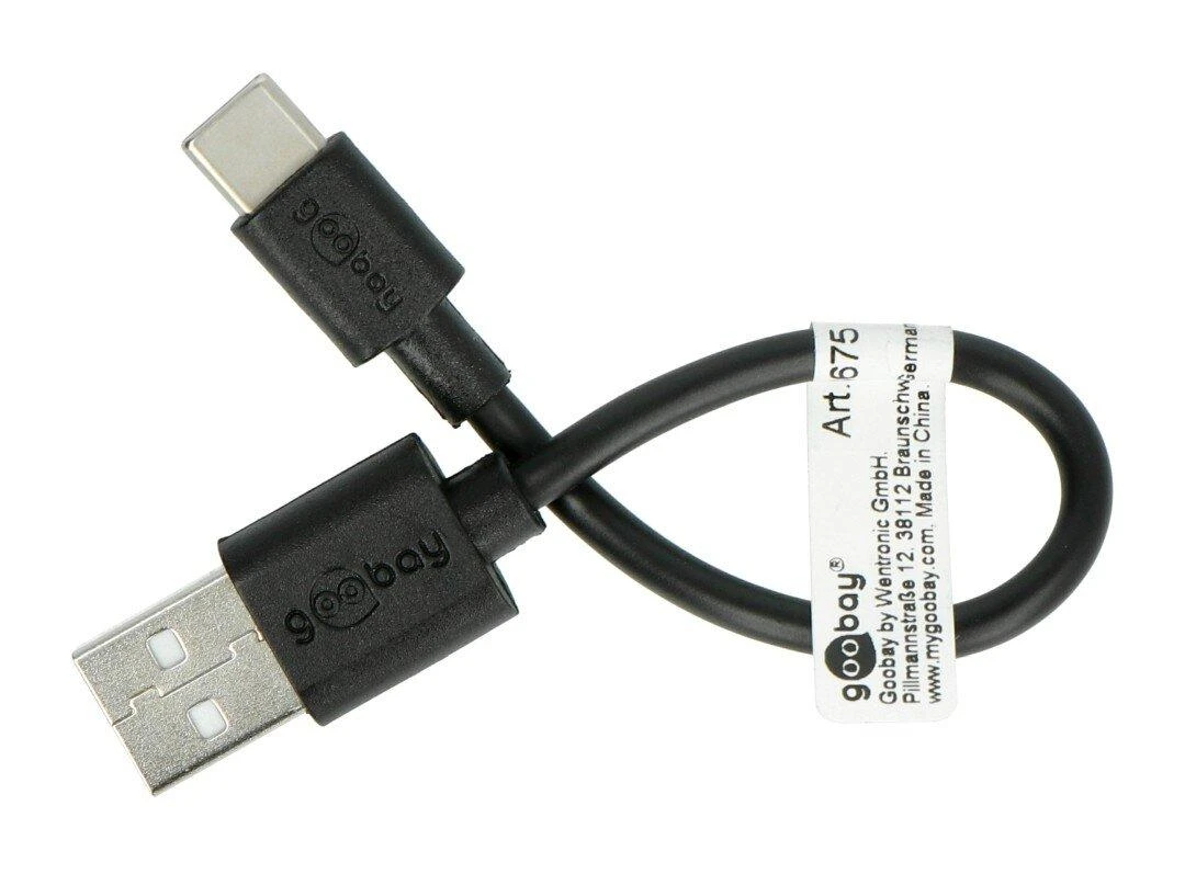 „Goobay“ | USB-C įkrovimo ir sinchronizavimo laidas (USB-A > USB-C) | 38675 | RJ-45 | RJ-45 90° | Juodas