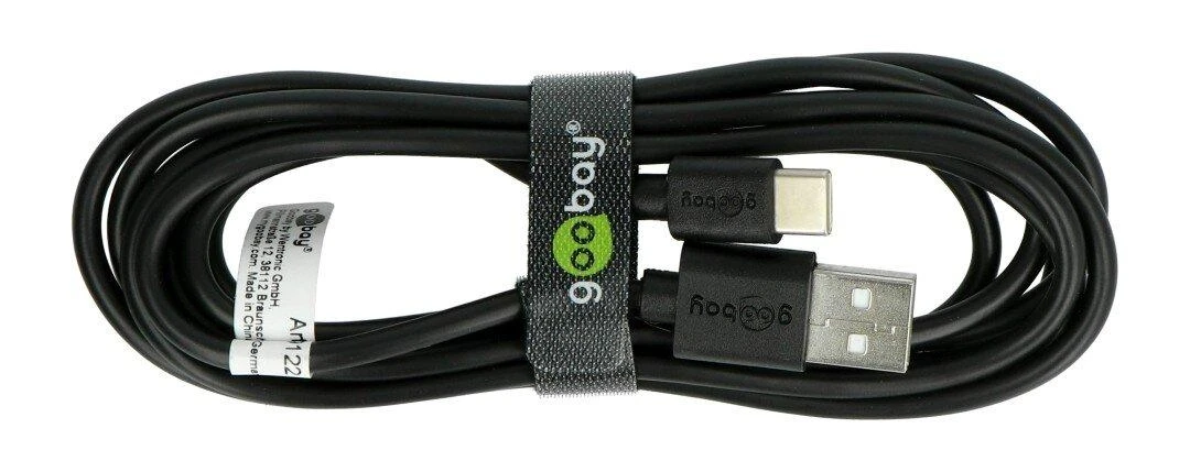 „Goobay 59122“ USB 2.0 laidas (USB-C™ į USB A), juodas | „Goobay“ | USB-C į USB-A