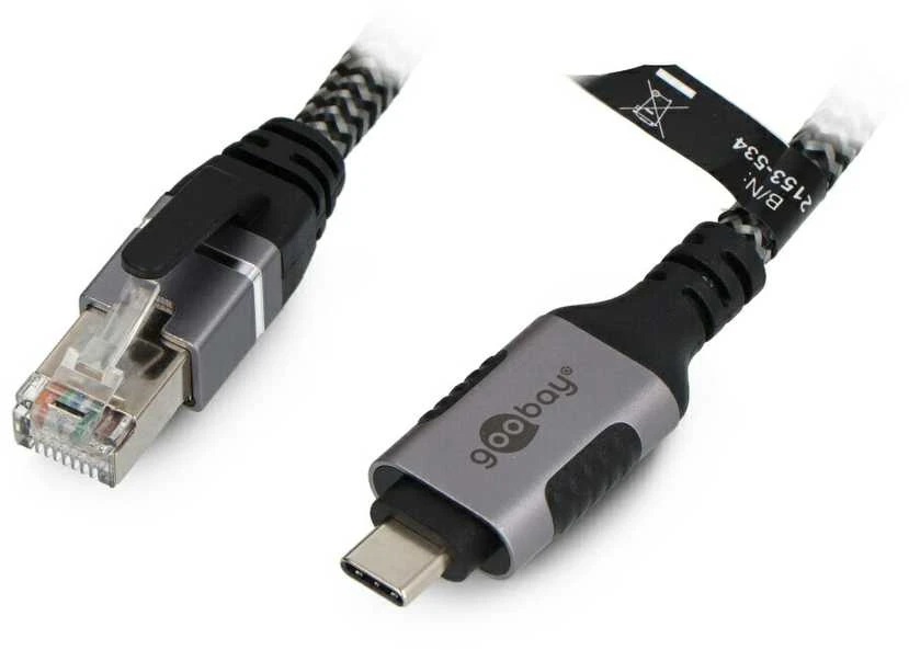 „Goobay“ USB C tipo 3.1 tinklo kabelis - RJ45 FTP cat.6 - 1.5 m