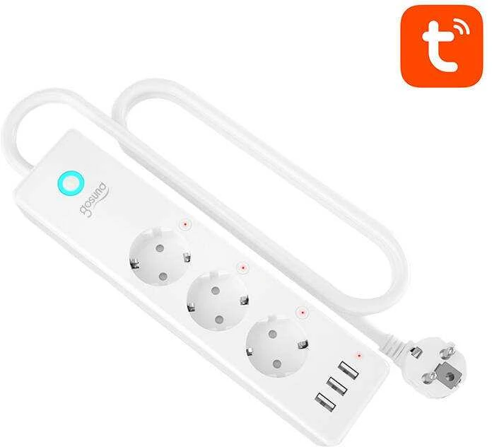 Gosund P1 3x Schuko elektros lizdai 3x USB 3680W TUYA, Smart Life, Gosund