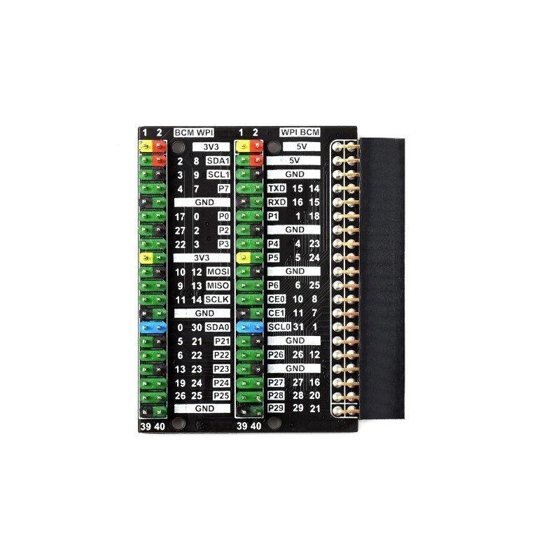 GPIO adapteris, išplėtimas skirtas Raspberry Pi 400, 2x40 kontaktų, Waveshare 18995