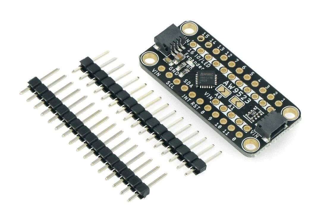GPIO I2C kaiščių išplėtimas ir LED valdiklis, AW9523, STEMMA AT / Qwiic, Adafruit 4886