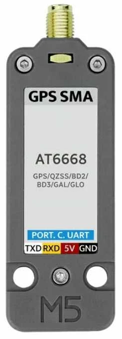 GPS/BDS įrenginys su SMA antena – AT6668 – Įrenginio išplėtimo modulis – M5Stack U190