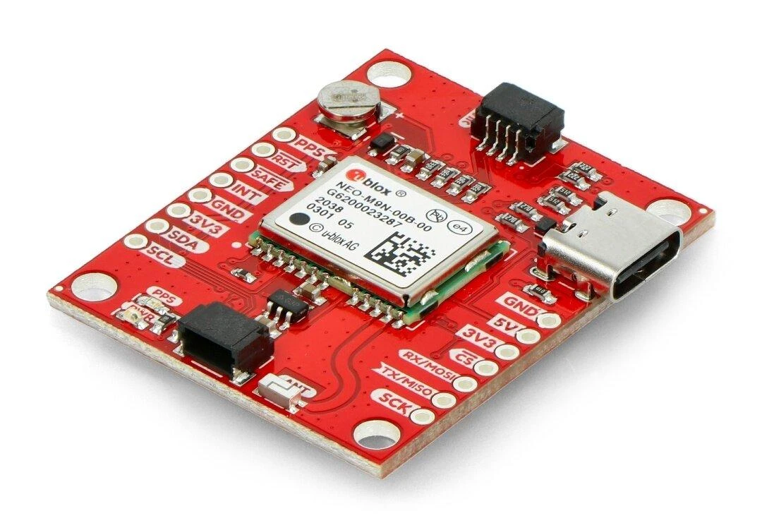 GPS NEO-M9N modulis su įmontuota antena, Qwiic, SparkFun GPS-15733