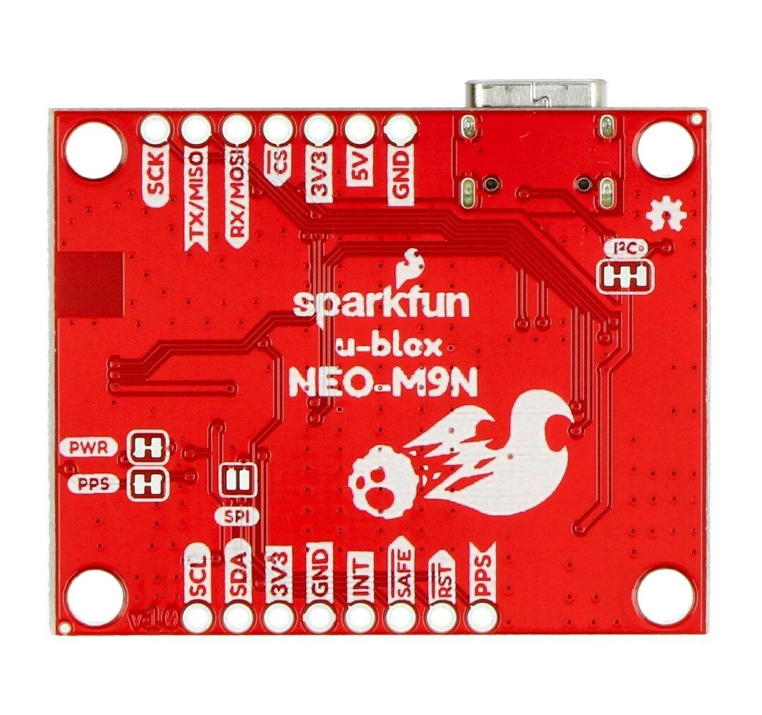 GPS NEO-M9N modulis su įmontuota antena, Qwiic, SparkFun GPS-15733