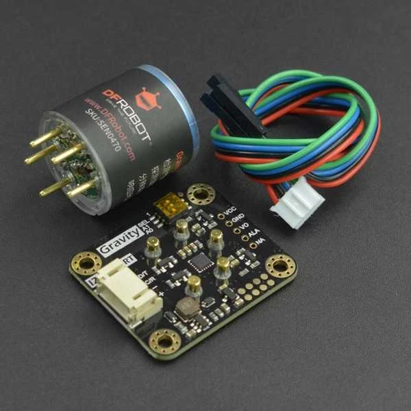 Gravitacijos – SO2 sieros dioksido jutiklis – I2C / UART – gamykloje kalibruotas – DFRobot SEN0470