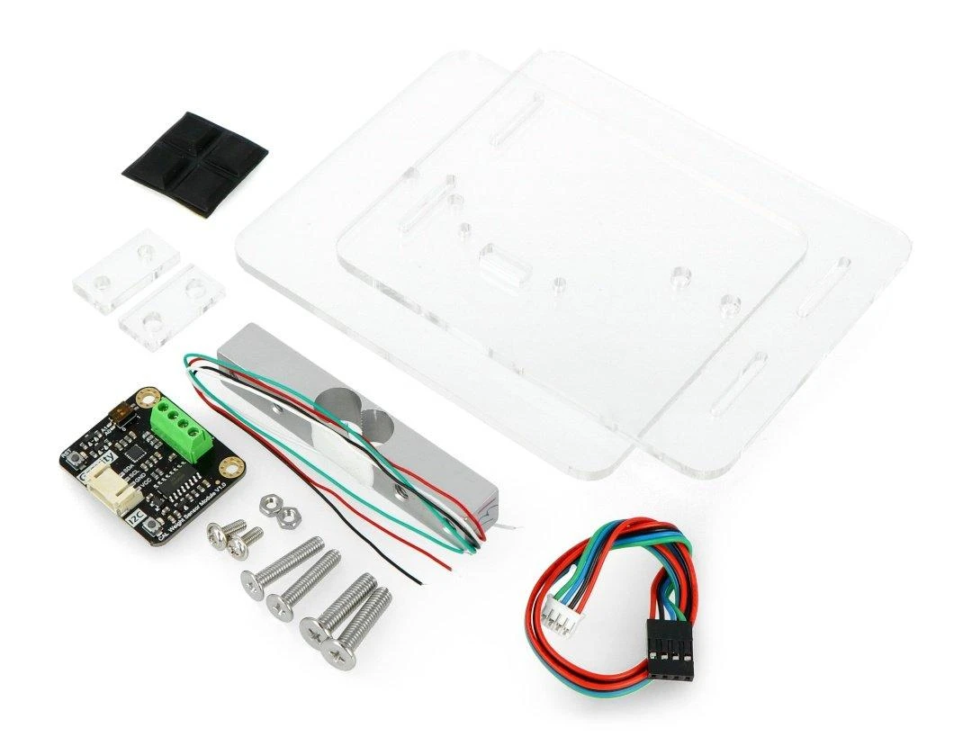 Virtuvinės svarstyklės Gravity - 1kg (10N) skaitmeninis slėgio jutiklis - HX711 - Svarstyklių rinkinys - DFRobot KIT0176