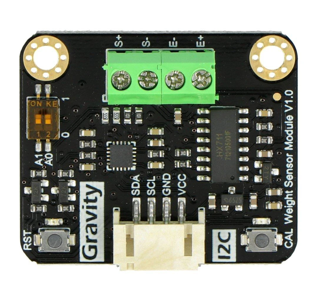 Virtuvinės svarstyklės Gravity - 1kg (10N) skaitmeninis slėgio jutiklis - HX711 - Svarstyklių rinkinys - DFRobot KIT0176