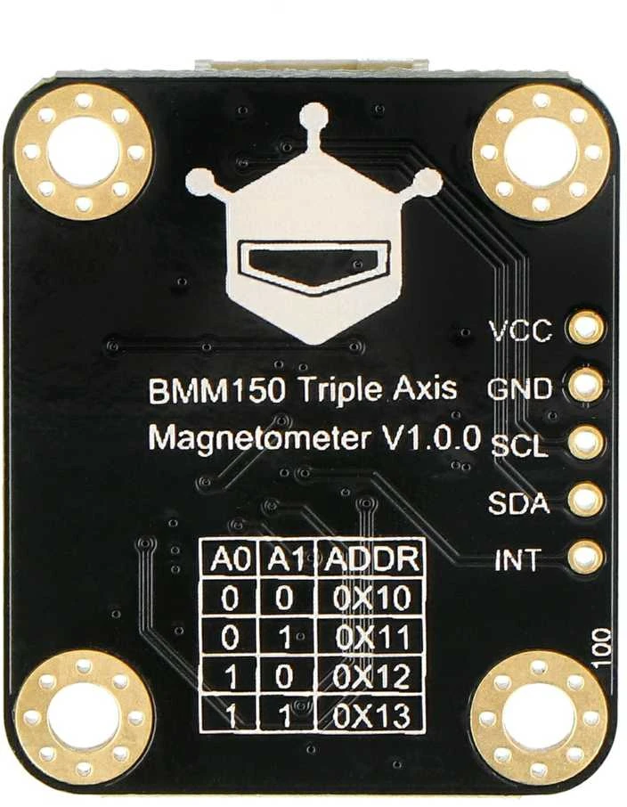 BMM150 magnetometras – I2C adresų lentelė