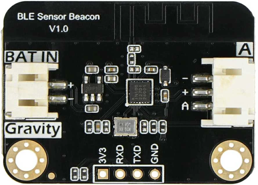 Gravity BLE Sensor Beacon - mikroschemos vaizdas iš viršaus