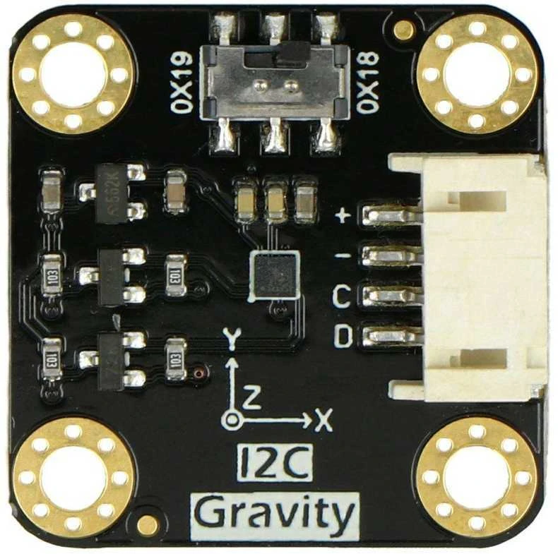 LIS2DW12 akselerometro modulis su Gravity jungtimi