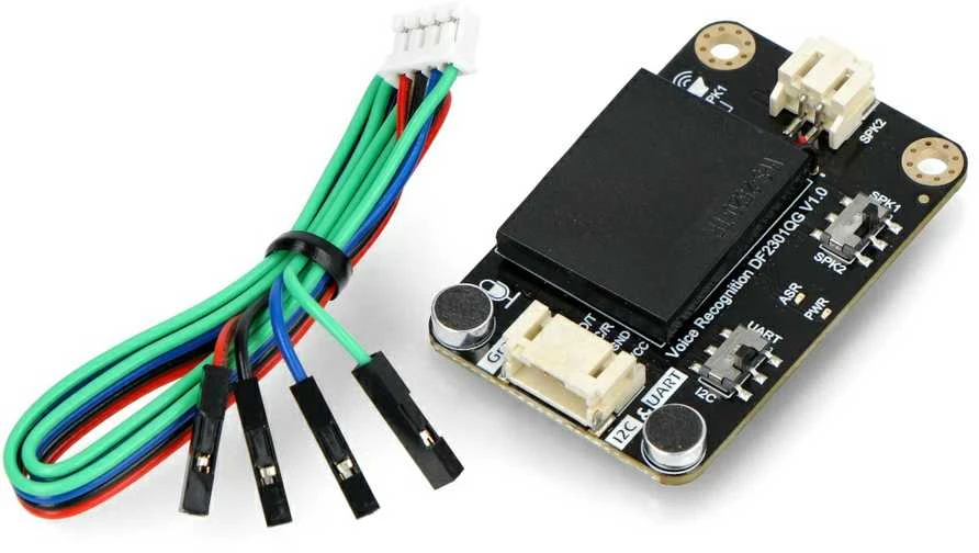 Gravity – neprisijungus balso atpažinimo modulis – I2C, UART – DFRobot SEN0539-EN