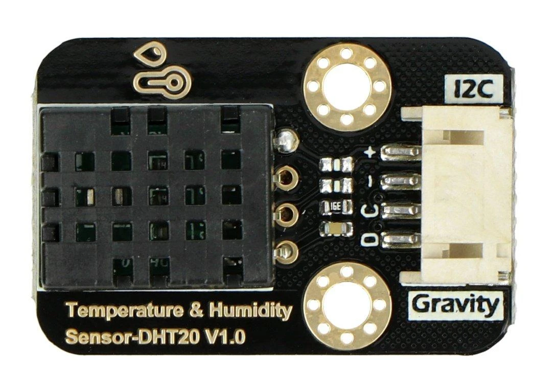 DHT20 temperatūros ir drėgmės jutiklio modulis iš viršaus