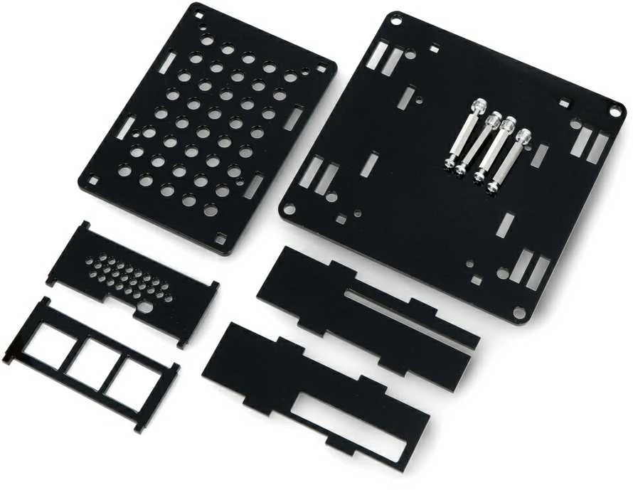 Gravlaser Dėklas Raspberry Pi 5 Vesa v2 tvirtinimui ant monitoriaus - juodas