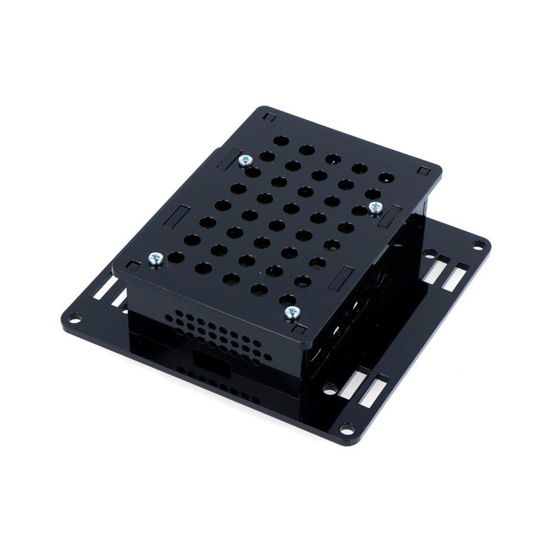 Gravlaser Dėklas skirtas Raspberry Pi 4B VESA v2 monitoriaus tvirtinimui - juodas