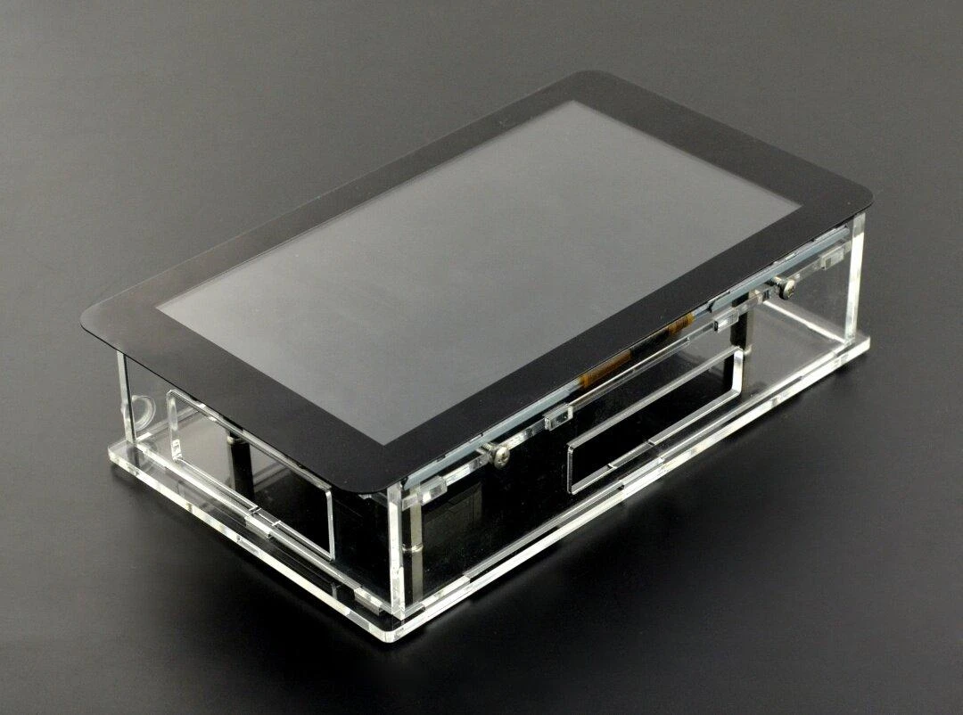 Gravlaser Dėklas skirtas Raspberry Pi ir specialiam 7” jutikliniam ekranui, permatomas