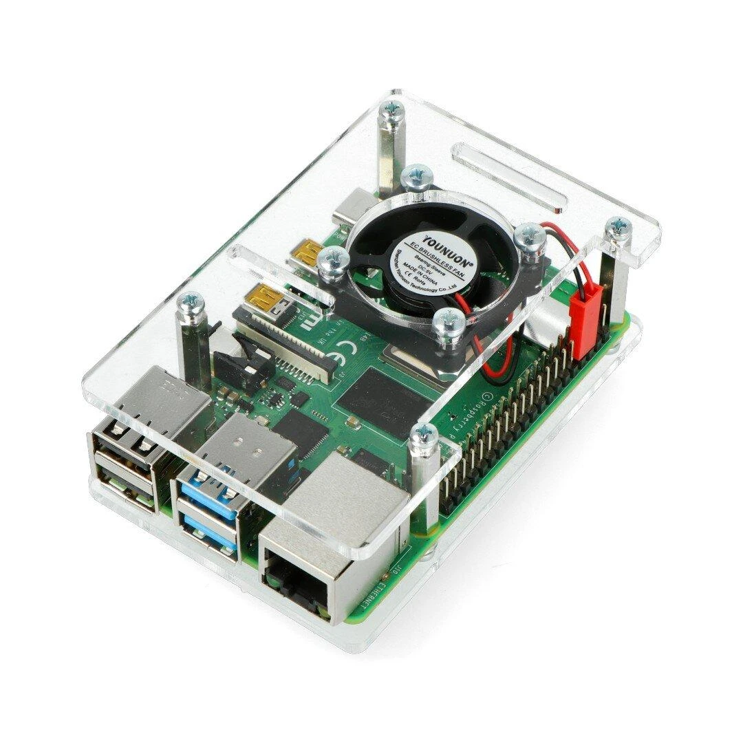Raspberry Pi dėklas su aušinimo ventiliatoriumi