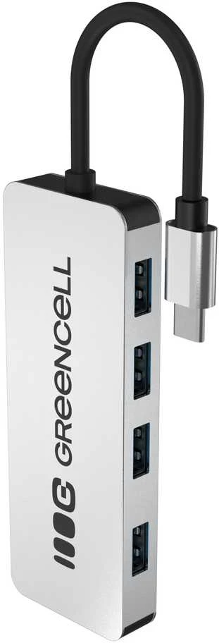 Green Cell USB-C 4in1 skirstytuvas su keturiomis jungtimis