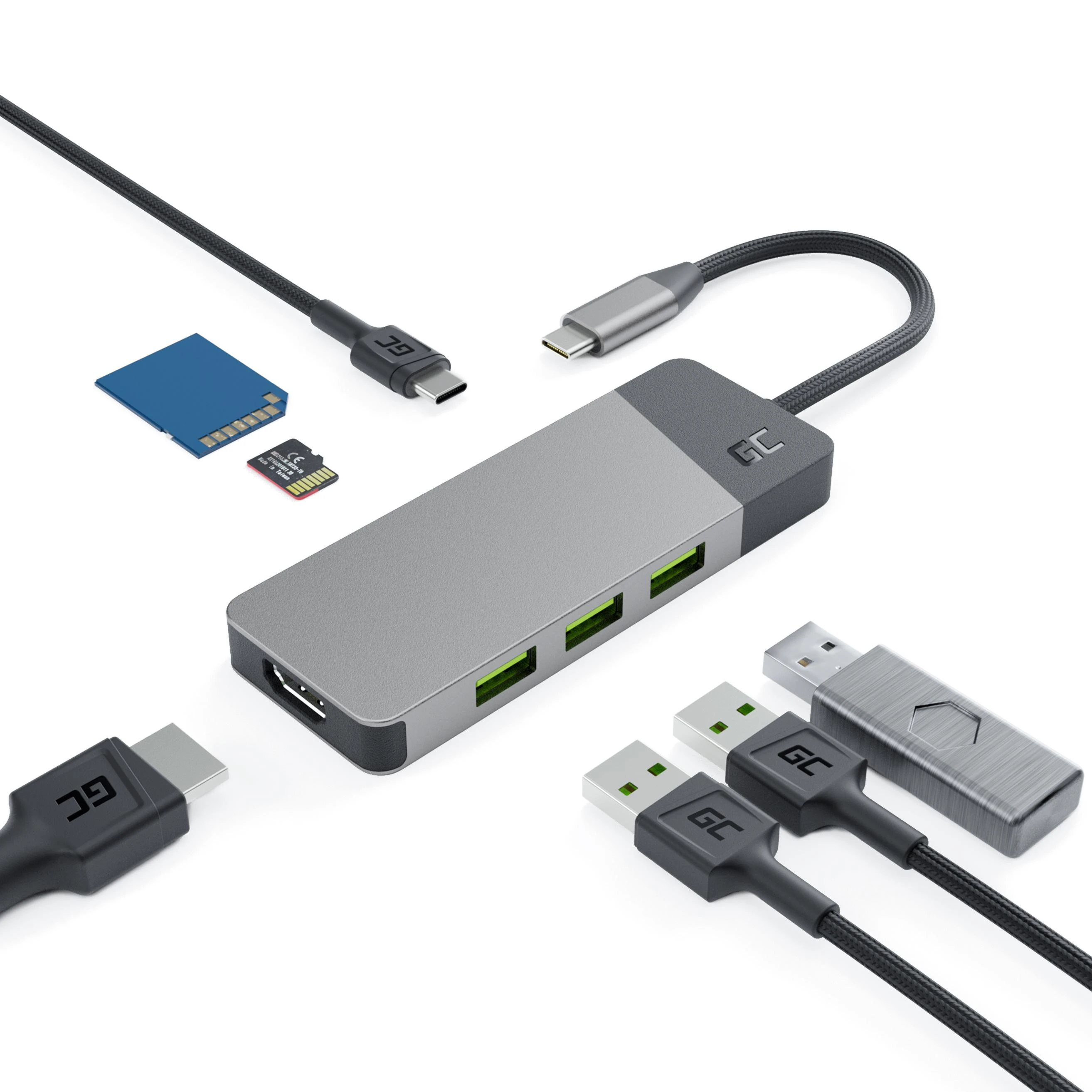 Lenovo Žalias Cell Žalias CELL HUB USB-C GC Connect 3xUSB 3.1 HDMI 4K 60Hz PD 85W