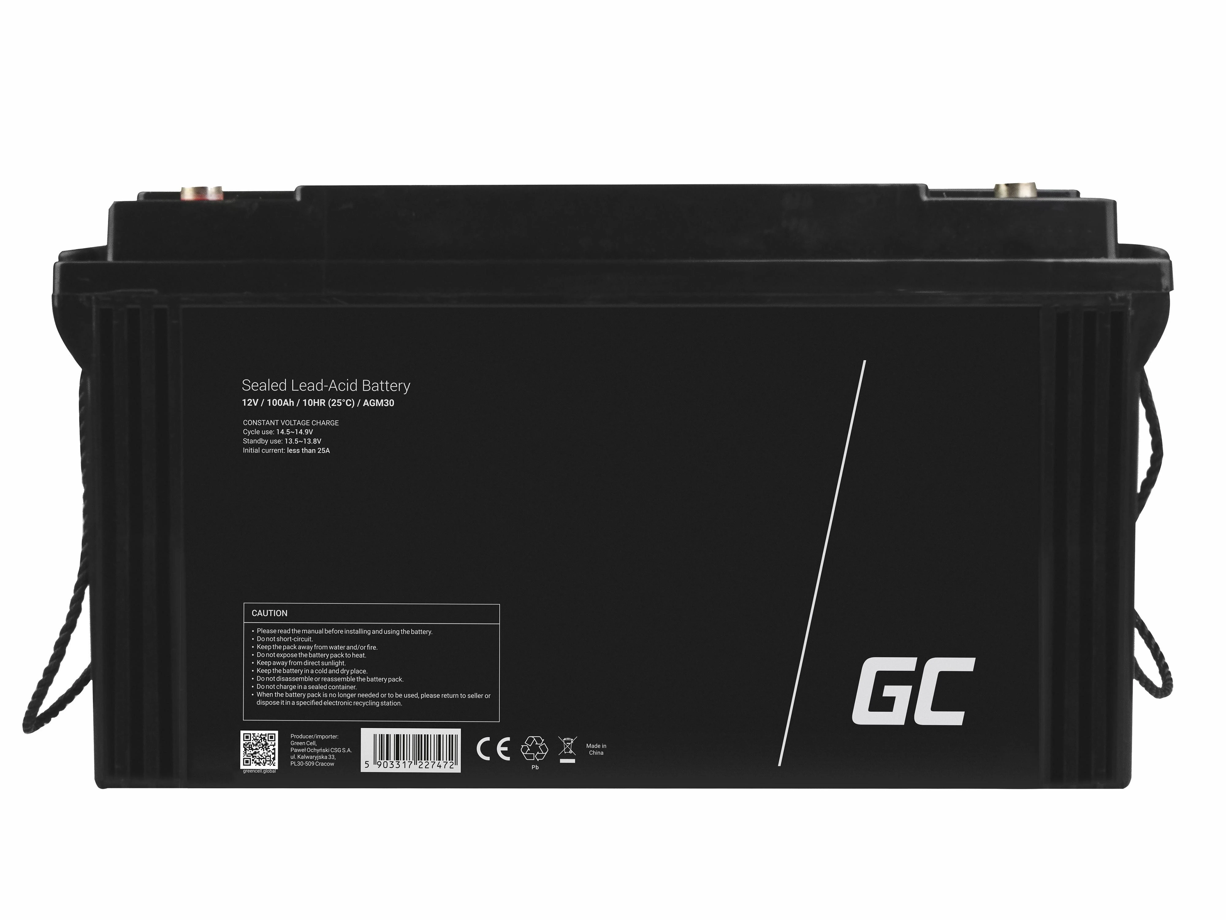 Green Cell Žalias Cell GREENCELL Baterija AGM 12V 120Ah