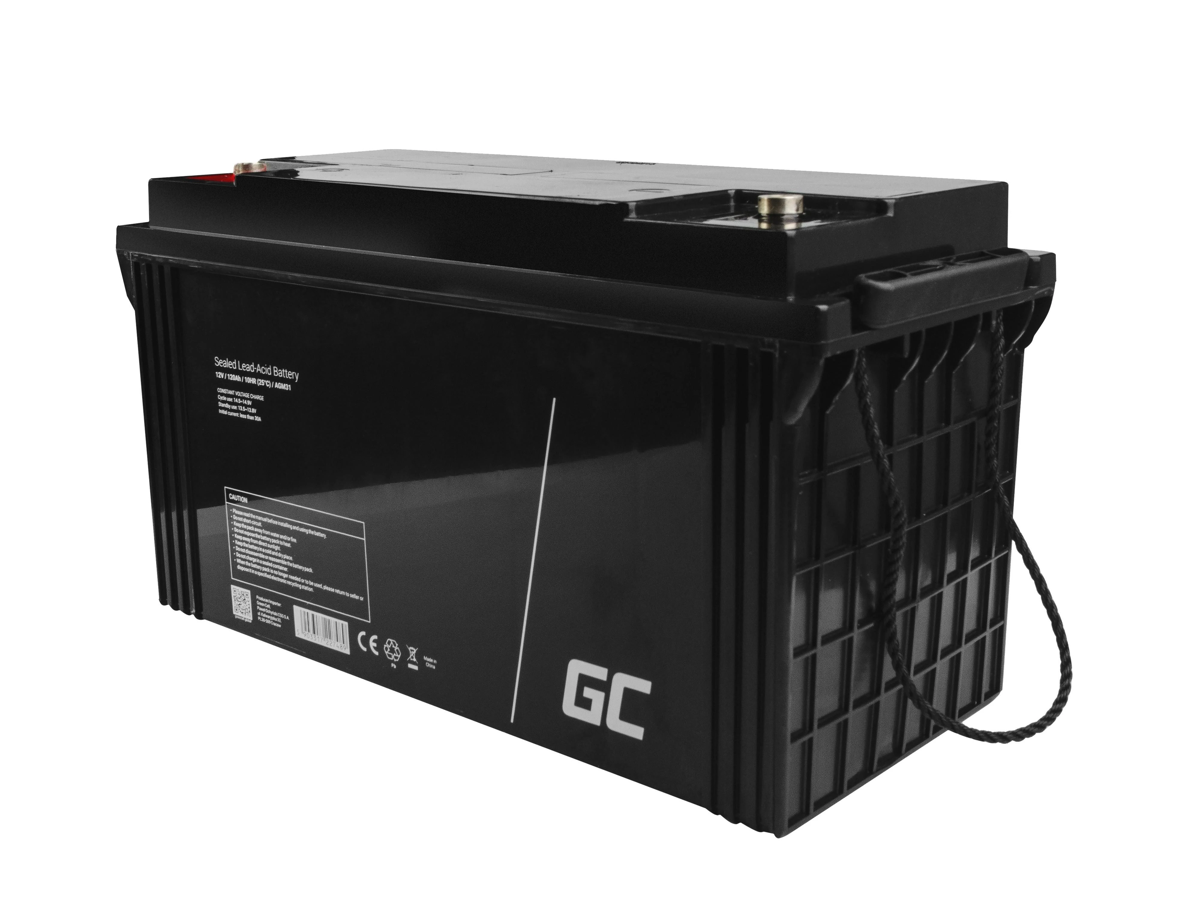 Green Cell Žalias Cell GREENCELL Baterija AGM 12V 120Ah