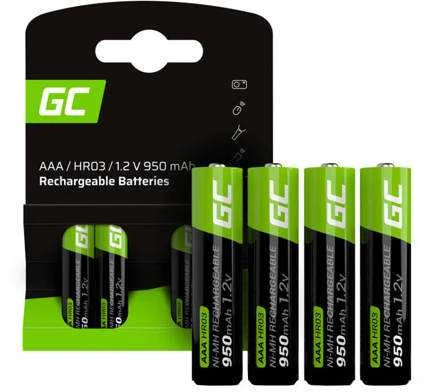 Green Cell Akumuliatorius Žalias Cell HR03 Ni-MH AAA 950mAh - 4vnt