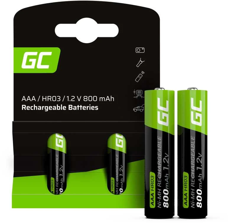 Green Cell Akumuliatorius Žalias Cell HR03 Ni-MH AAA 800mAh - 2vnt