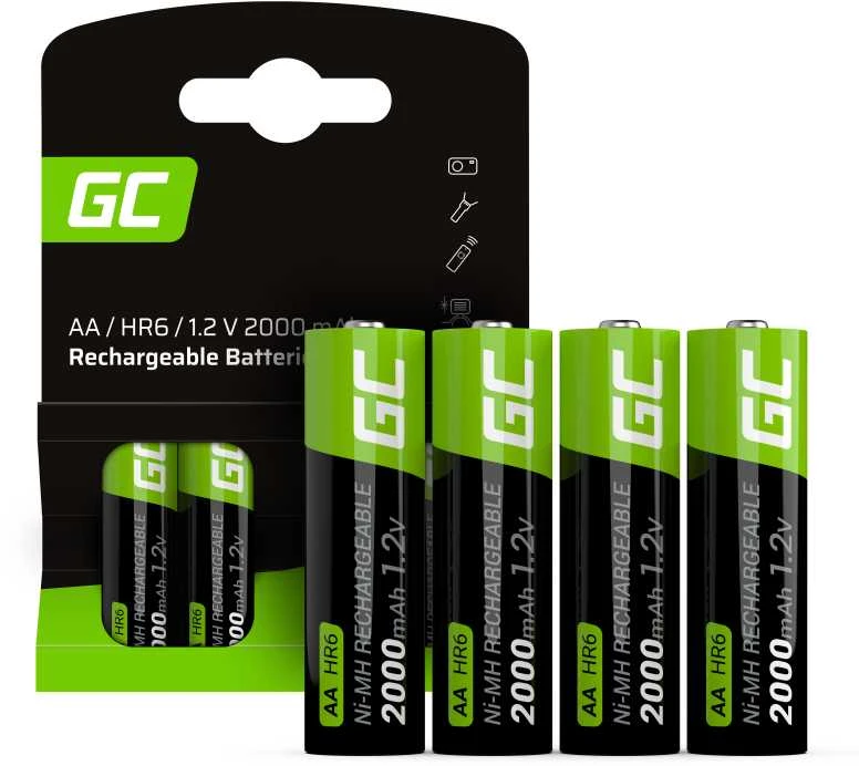 Green Cell Akumuliatorius Žalias Cell HR6 Ni-MH AA 2000mAh - 4vnt