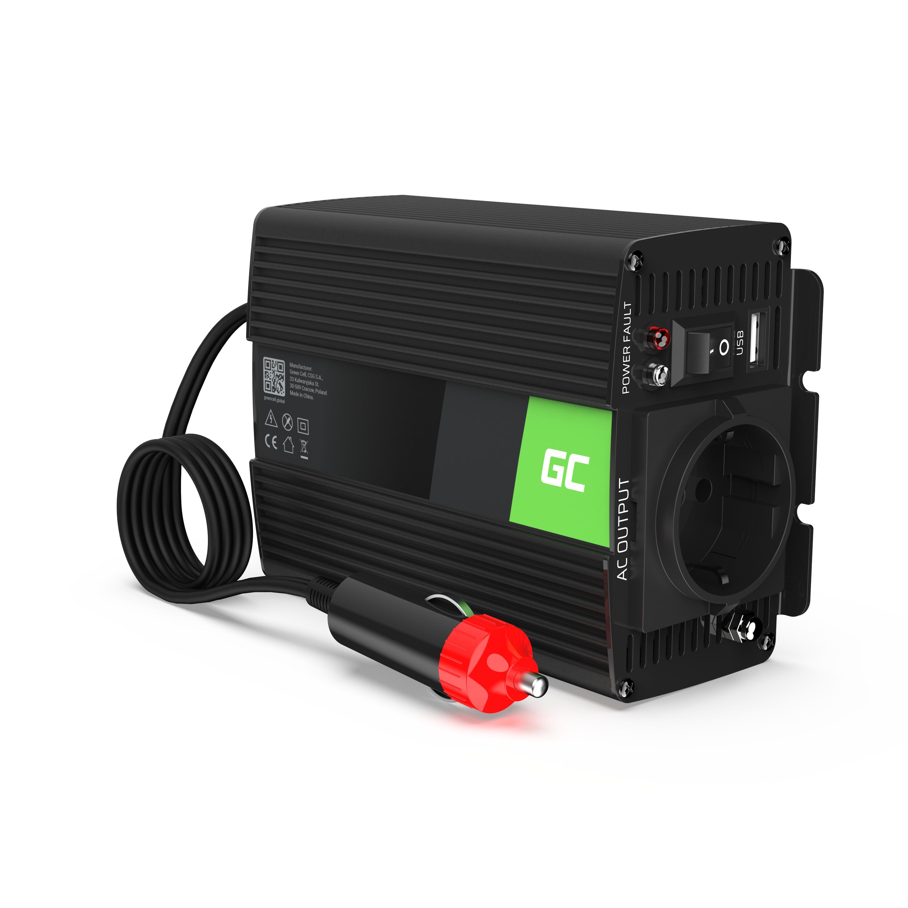 Green Cell Žalias Cell Žalias CELL automobilio maitinimo keitiklis 24V iki 230V 150W/300W Mod Sine