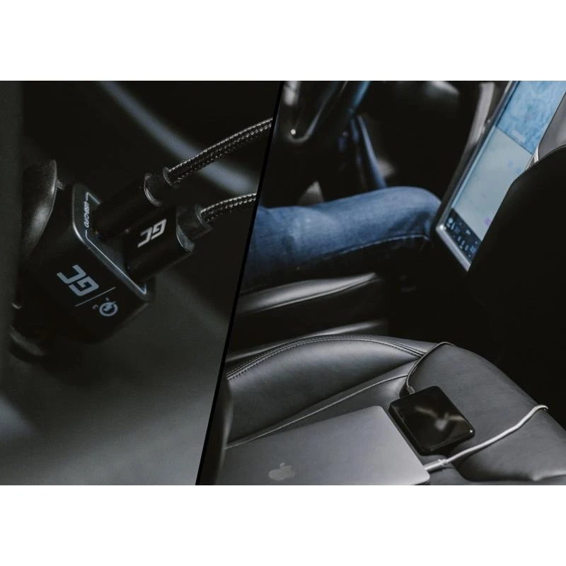 Green Cell Žalias Cell GREENCELL CAD33 automobilinis įkroviklis Žalias Cell USB-C maitinimo tiekimas + USB greitas įkrovimas 3.0