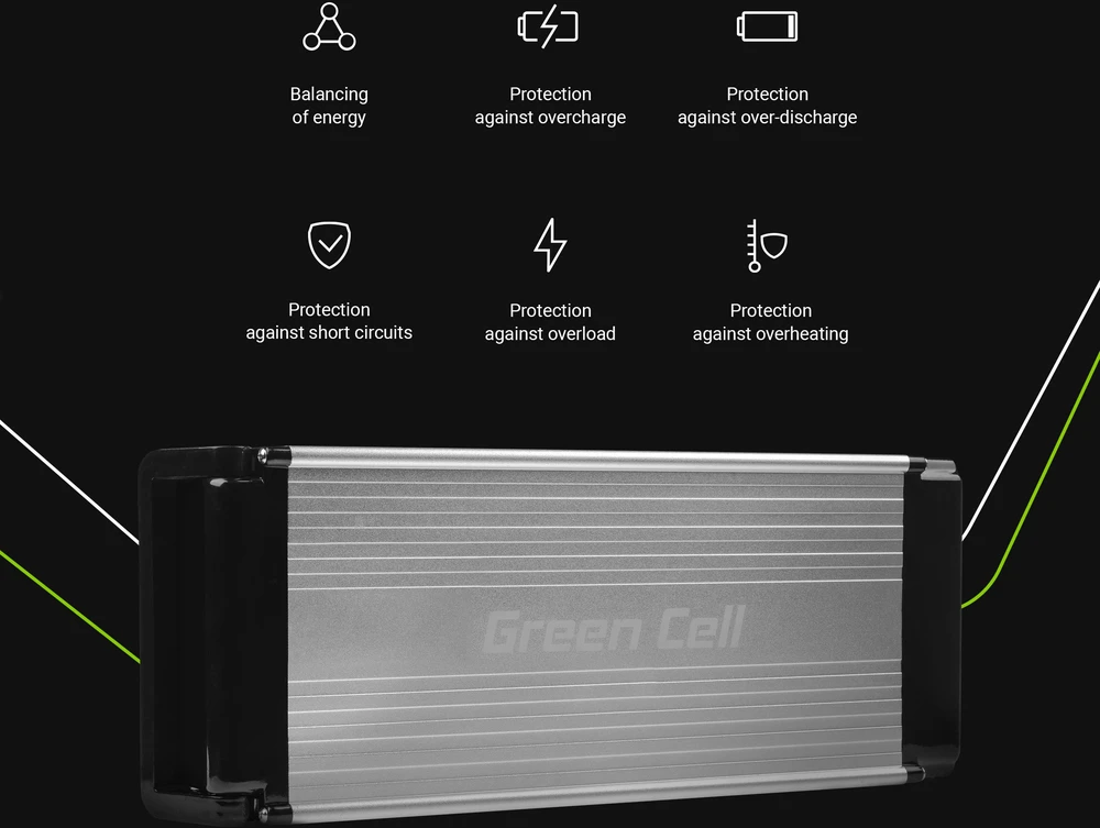 Green Cell Greencell akumuliatorius 15 Ah (540 Wh) elektriniams dviračiams 36 V - IŠPARDAVIMAS