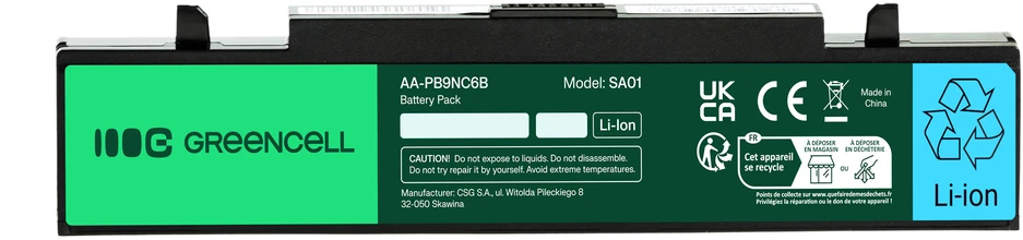 Green Cell Greencell baterija AA-PB9NC6B AA-PB9NS6B, skirta Samsung R519 R522 R525 R530 R540 R580 R620 R780 RV510 RV511 NP300E5A - LIZDAS