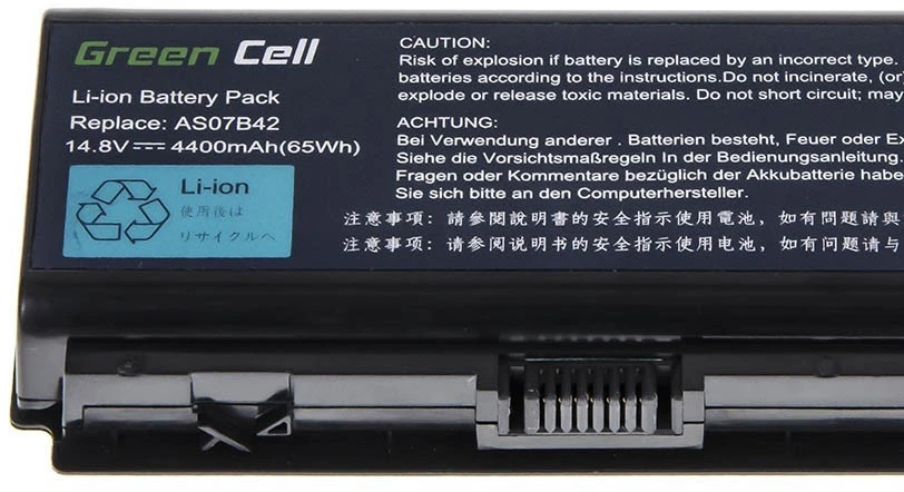 Green Cell Greencell baterija AS07B32, AS07B42, AS07B52, AS07B72, 14.8 V, skirta Acer Aspire 7220G 7520G 7535G 7540G 7720G - LIZDAS