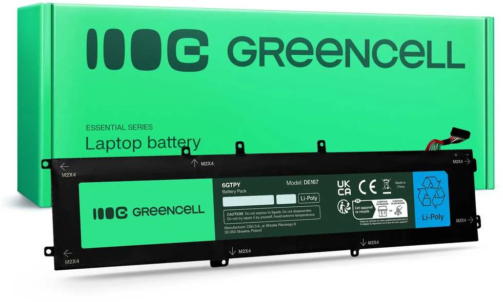 Green Cell „Žalias Cell Greencell“ baterija, skirtas „Dell 6GTPY GPM03“ „Dell Precision 5530 5520 5540 XPS15“