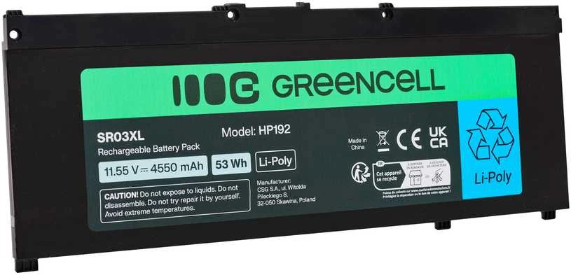 Green Cell Žalias Cell Greencell baterija, skirta HP SR03XL HP Pavilion Gaming 15