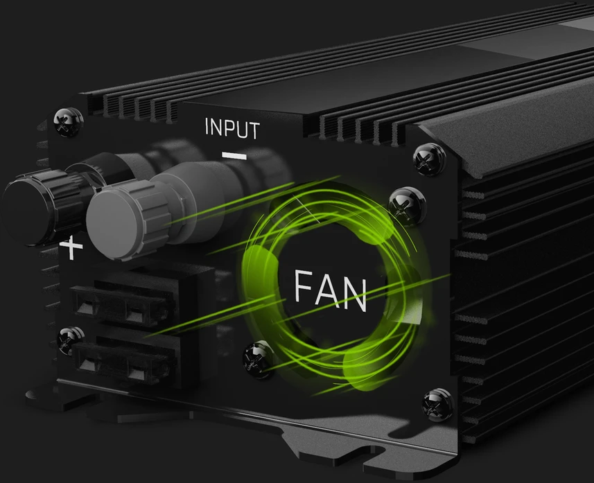 Green Cell Greencell galios keitiklis PRO 24 V į 230 V, 500 W / 1000 W, modifikuota sinusoidė - LIZDAS