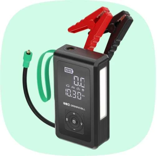 Green Cell „Greencell PowerBoost Air“ / starteris / išorinė baterija automobiliams su kompresoriumi 29,6 Wh 1000 A užvedimo įtaisas