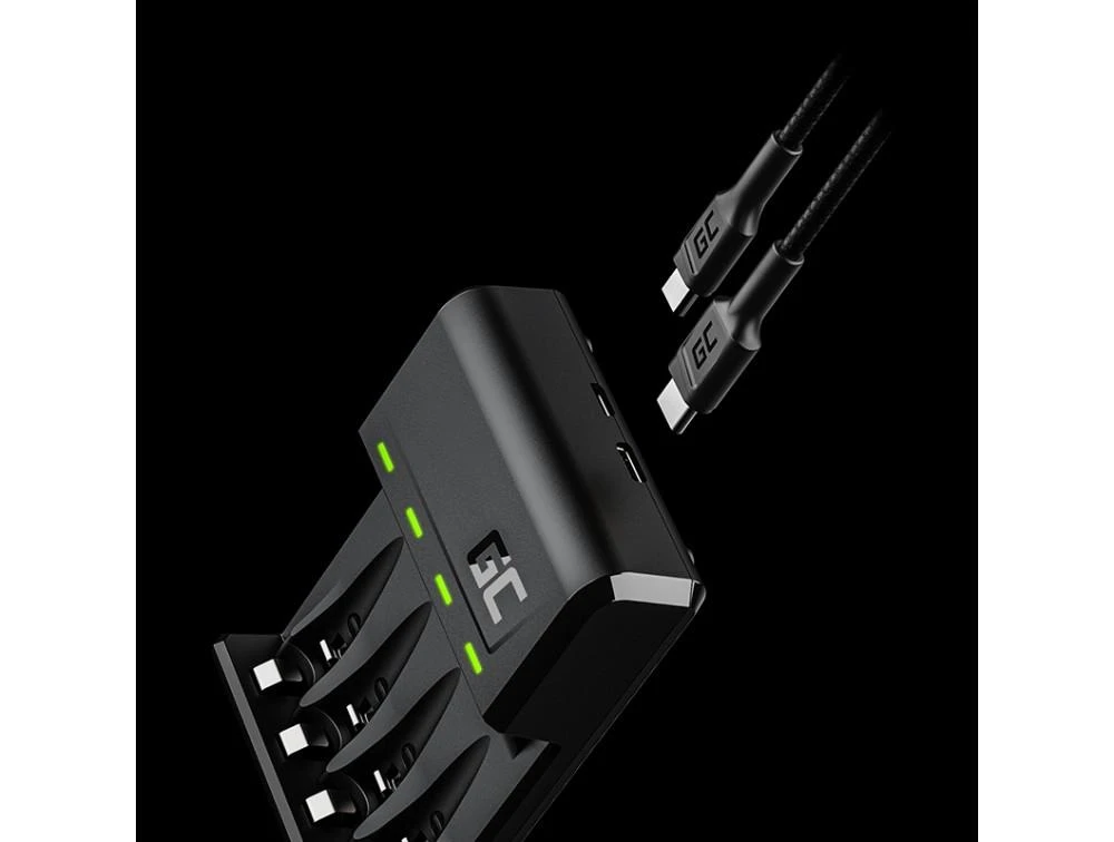 Green Cell Įkroviklis Žalias Cell GC VitalCharger + 4x AA 2000mAh Ni-MH baterijos
