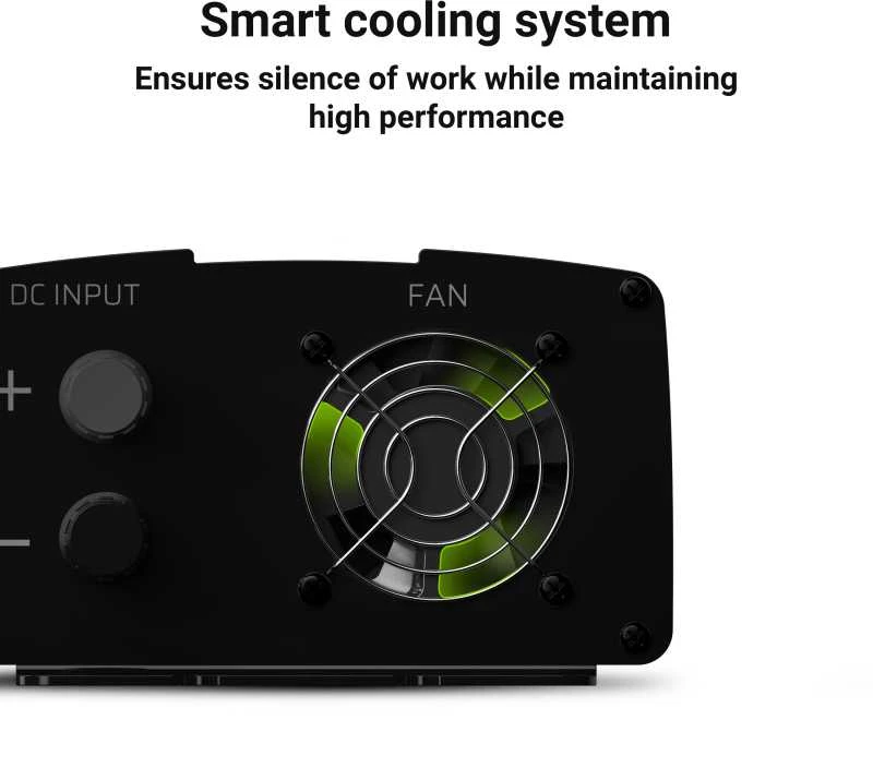 Green Cell Žalias Cell Inverteris 12V/230V 1000W/2000W Sinusinė išėjimo įtampa Žalias Cell