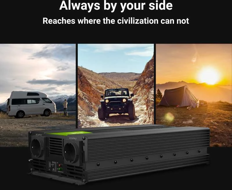 Žalias Cell Inverteris 12V/230V 3000W/6000W Sinusinė išėjimo įtampa Žalias Cell